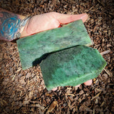 795g Raw Nephrite Jade Carving Slice (R14B757)
