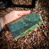 567g Raw Nephrite Jade Carving Slice (R14B740)