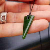 Natural Greenstone Pendant Necklace (AJJC2409)