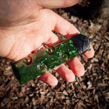 Natural Jade Quad Koru Toki Pendant Necklace (N1204)