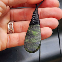 NZ Greenstone Pounamu Patu Pendant Necklace (N372)