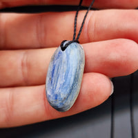 Natural Kyanite Oval Pendant Necklace (1BBB239)