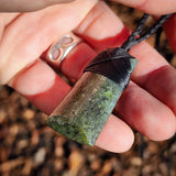 NZ Greenstone Pounamu Toki Pendant Necklace (N889)