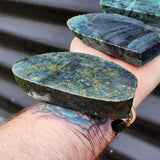1kg Raw New Zealand Greenstone / Pounamu Carving Slices (R14B496)