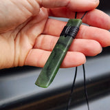 NZ Greenstone Pounamu Toki Pendant Necklace (N270)