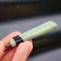 NZ Greenstone Pounamu Toki Pendant Necklace (N290)