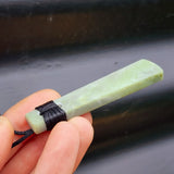 NZ Greenstone Pounamu Toki Pendant Necklace (N290)