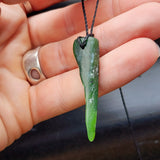 Natural Greenstone Pendant Necklace (AJJC2439)