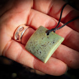 NZ Greenstone Pounamu Toki Pendant Necklace (N489)