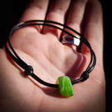 NZ Greenstone Pounamu One Off Macrame Anklet (1A3-825)