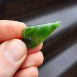 Natural Greenstone Pendant Necklace (AJJC2428)