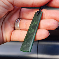 NZ Greenstone Pounamu Toki Pendant Necklace (N316)