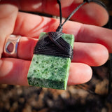 NZ Greenstone Pounamu Toki Pendant Necklace (N912)
