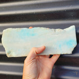 692g Natural Larimar Raw Carving Slice (R14B477)