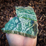 627g Raw Nephrite Jade Carving Slices (R14B682)