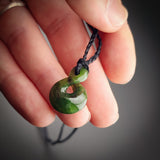 Natural Jade Pikorua Pendant Necklace (N2117)