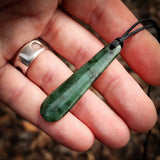 Natural Jade Drop Pendant Necklace (N1180)