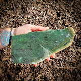 984g Raw Nephrite Jade Carving Slice (R14B763)
