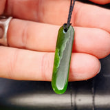 Natural Greenstone Pendant Necklace (AJJC2460)
