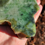 841g Raw Nephrite Jade Carving Slice (R14B629)