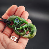 Natural Jade Manaia Pendant Necklace (N2311)