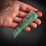 Natural Jade Koru Niho Pendant Necklace (N2198)