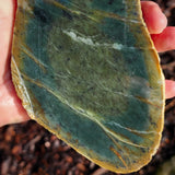 807g Raw Nephrite Jade Carving Slice (R14B666)