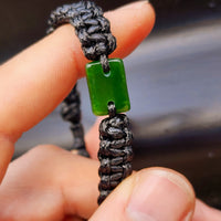 Natural Greenstone One Off Macrame Bracelet (1A3-754)