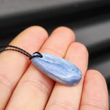 Natural Kyanite Oval Pendant Necklace (1BBB231)