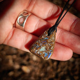 Australian Boulder Opal Freeform Pendant Necklace (N1051)