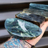 1kg Raw New Zealand Greenstone / Pounamu Carving Slices (R14B425)