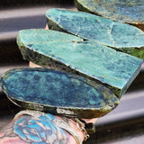 1kg Raw New Zealand Greenstone / Pounamu Carving Slices (R14B432)