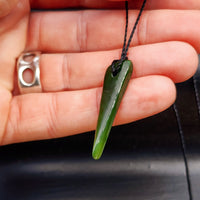 New Zealand Greenstone Pounamu Pendant Necklace (AJJC2342)