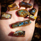 10pcs Raw Australian Boulder Opal Rub Parcel (S14B20)