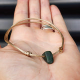 NZ Greenstone Pounamu One Off Macrame Anklet (1A3-728)