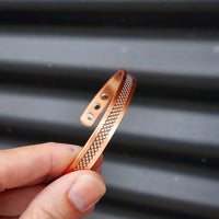 Copper Magnetic Mesh Cuff Bracelet