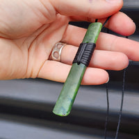 NZ Greenstone Pounamu Toki Pendant Necklace (N167)