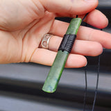NZ Greenstone Pounamu Toki Pendant Necklace (N167)