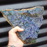 1.75kg Natural Iolite with Green Tourmaline Carving Slice (R14B476)