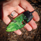 Natural Jade Toki Niho Pendant Necklace (N1207)