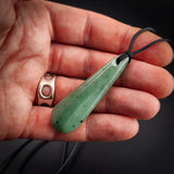Natural Jade Drop Pendant Necklace (N2146)
