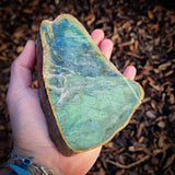 681g Raw Nephrite Jade Carving Slice (R14B694)