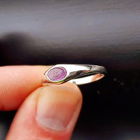 Solid 925 Sterling Silver & Natural Amethyst Signet Ring