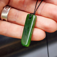 Natural Greenstone Pendant Necklace (AJJC2423)
