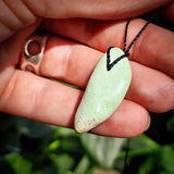 New Zealand Greenstone Pounamu Pendant Necklace (AJJC2302)