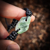 NZ Greenstone Pounamu One Off Macrame Bracelet (1A3-851)
