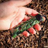 NZ Greenstone Pounamu XL Manaia Toki Pendant Necklace (N960)