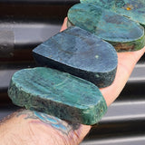 1kg Raw New Zealand Greenstone / Pounamu Carving Slices (R14B389)
