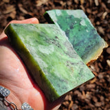 673g Raw Nephrite Jade Carving Slices (R14B775)