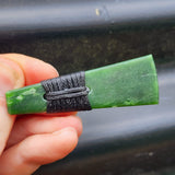 NZ Greenstone Pounamu Toki Pendant Necklace (N413)